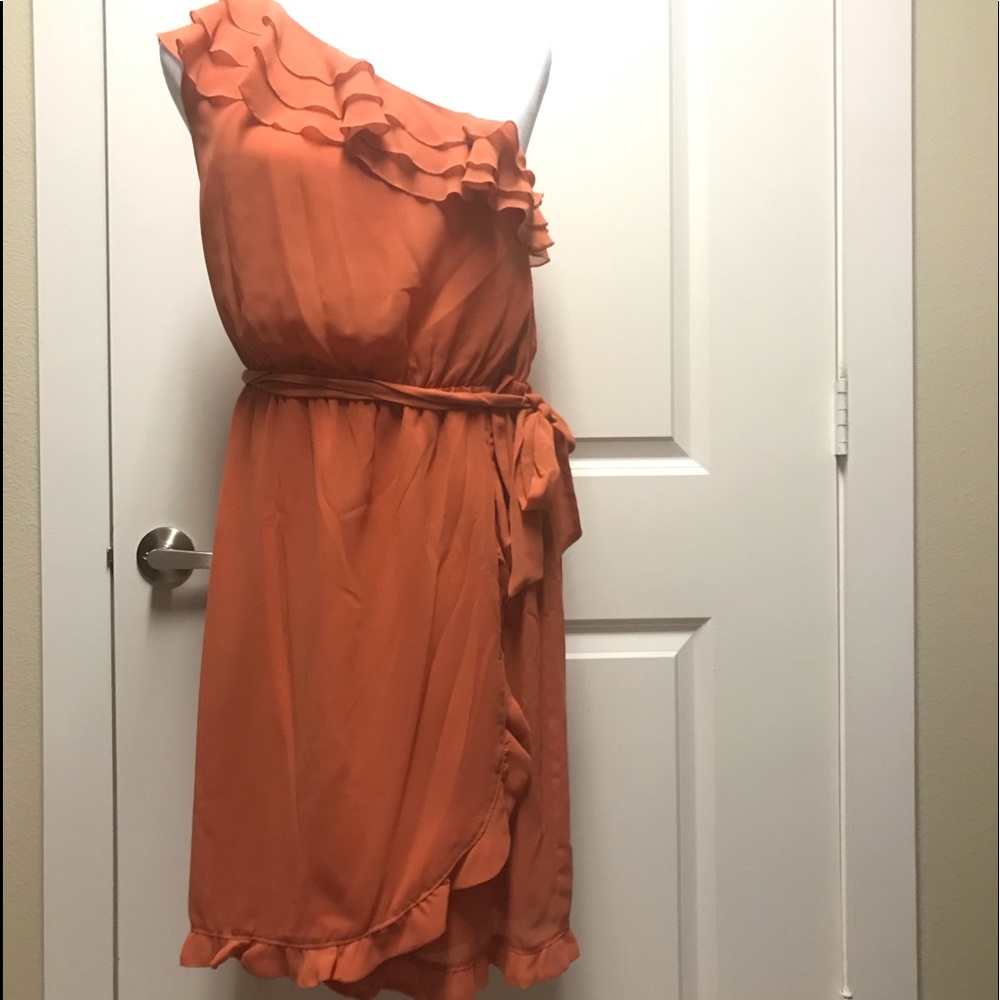 One Shoulder Ruffled Dress